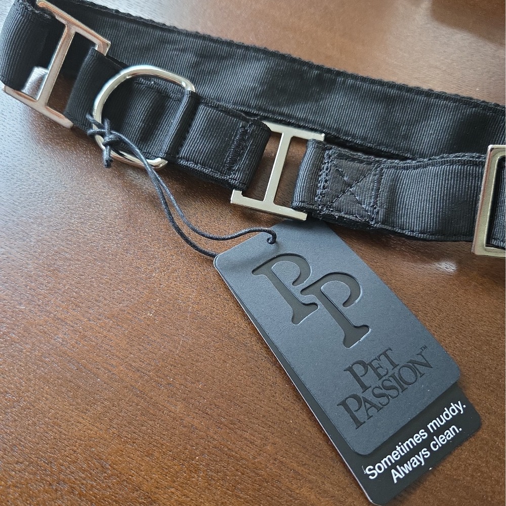 Pet Passion Remy II - The Recycled Ribbon Martingale Adjustable Large, Black - Picture 3 of 5